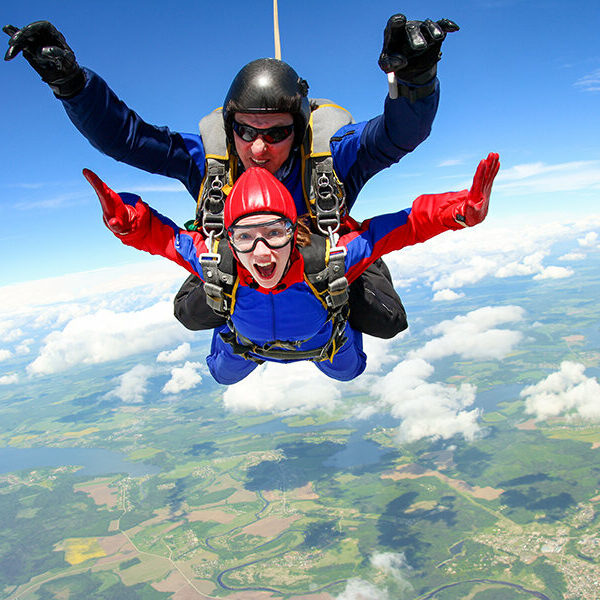 Salto en tándem a 5000 metros de altitud en Portugal