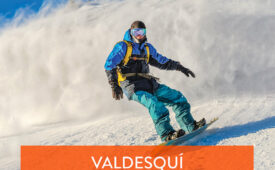 Curso de snowboard y alquiler de material para 2 con Skicenter Valdesquí