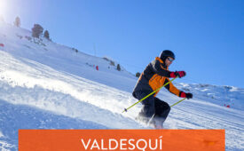 Skicenter Valdesquí: clase privada de esquí de 3h y alquiler de material para 2 personas