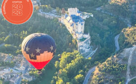 1 paseo en globo por Segovia con brindis y menú típico